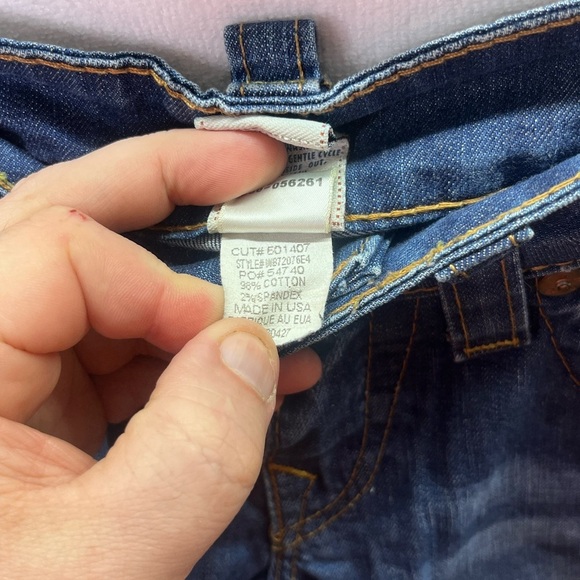 True Religion Straight Leg Flap Pocket Jeans Womens 27 waist Medium wash 1822 - Picture 6 of 13